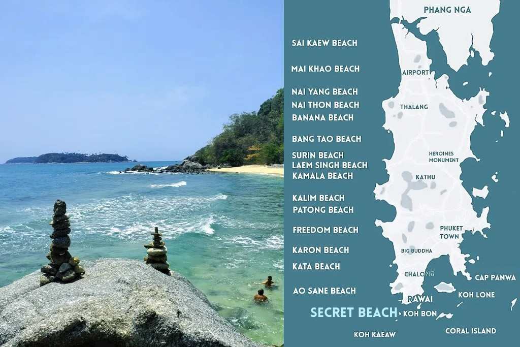 OU SE TROUVE SECRET BEACH A RAWAI PHUKET