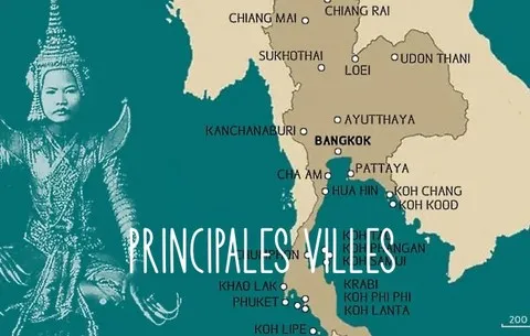 PRINCIPALES VILLES ET ILES THAILANDAISES